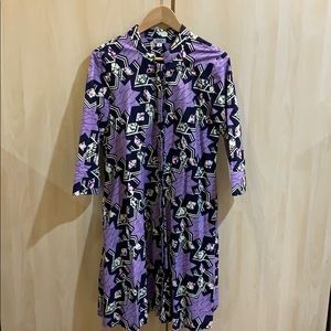 Zuri Kenya “Purple Rain” long sleeve dress